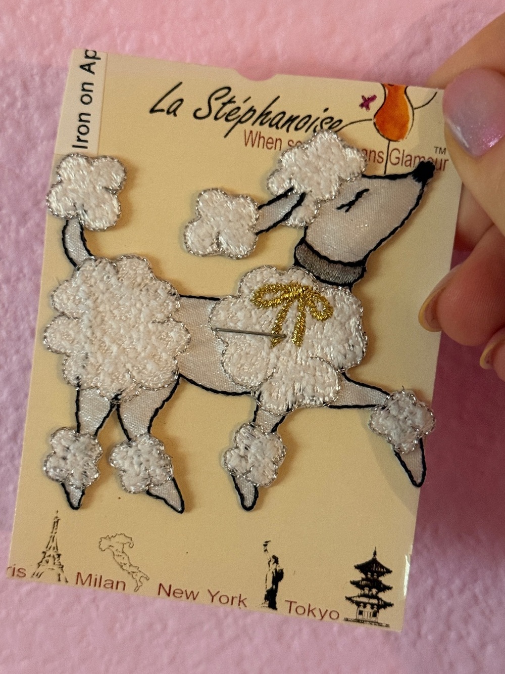 Iron On Transfer Embroidered French Poodle Patch New Vintage Le Stephanoise